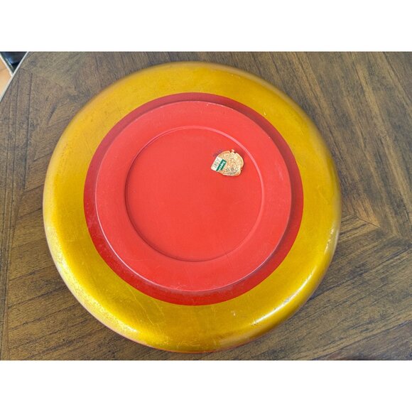 Vintage Russian Made in USSR Laquered Plate Gold Black Wooden Ware Folk Art READ - Picture 14 of 14